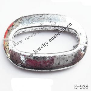 Antique Silver Acrylic Beads 35x25mm  Sold by Bag