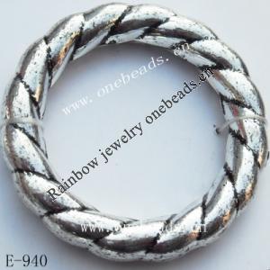 Antique Silver Acrylic Beads Donut 36mm in diameter 25mm in inner diameter  Sold by Bag