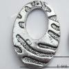 Antique Silver Acrylic Beads 30x42mm Hole:1mm  Sold by Bag