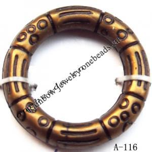 Antique Copper Acrylic Beads Donut 22mm in diameter 14mm in inner diameter Sold by bag
