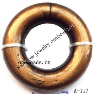 Antique Copper Acrylic Beads Donut 24mm in diameter 12mm in inner diameter Sold by bag