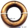 Antique Copper Acrylic Beads Donut 24mm in diameter 12mm in inner diameter Sold by bag