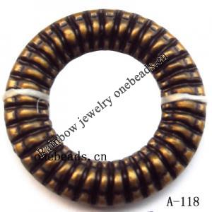 Antique Copper Acrylic Beads Donut 24mm in diameter 12mm in inner diameter Sold by bag