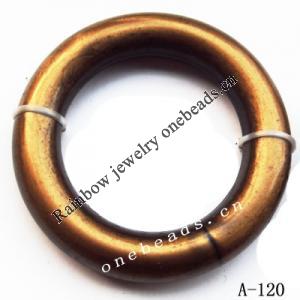 Antique Copper Acrylic Beads Donut 34mm in diameter 22mm in inner diameter Sold by bag
