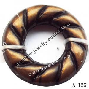 Antique Copper Acrylic Beads Donut 19mm in diameter 9mm in inner diameter Sold by bag