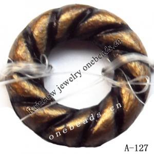 Antique Copper Acrylic Beads Donut 15mm in diameter 7mm in inner diameter Sold by bag