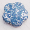 Imitate Gemstone Acrylic Beads, Flat Flower 19mm Hole:2mm, Sold by Bag