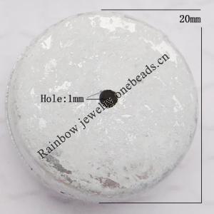 Imitate Gemstone Acrylic Beads, Column 20mm Hole:1mm, Sold by Bag