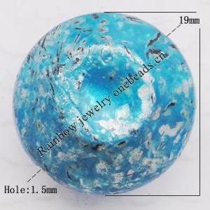 Imitate Gemstone Acrylic Beads, Flat Round 19x19x13mm Hole:1.5mm, Sold by Bag