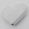 Imitate Gemstone Acrylic Beads, Flat Heart 19x24mm Hole:2mm, Sold by Bag
