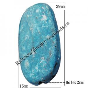 Imitate Gemstone Acrylic Beads, Flat Oval 29x16mm Hole:2mm, Sold by Bag