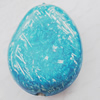 Imitate Gemstone Acrylic Beads, Flat Teardrop 24x19mm Hole:2mm, Sold by Bag