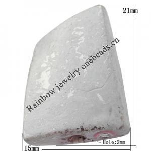 Imitate Gemstone Acrylic Beads, Twist Rectangle 21x15mm Hole:2mm, Sold by Bag