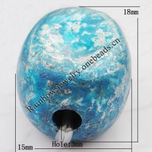 Imitate Gemstone Acrylic Beads, Flat Oval 18x15mm Hole:3mm, Sold by Bag