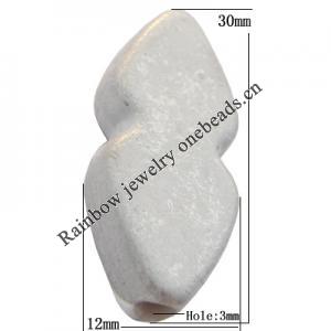 Imitate Gemstone Acrylic Beads, Flat Calabash 30x12mm Hole:3mm, Sold by Bag