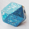 Imitate Gemstone Acrylic Beads, Polyhedron 15x13mm Hole:3mm, Sold by Bag