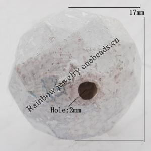 Imitate Gemstone Acrylic Beads, Flat Round 13x17mm Hole:2mm, Sold by Bag