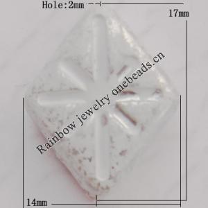 Imitate Gemstone Acrylic Beads, Diamond 17x14mm Hole:2mm, Sold by Bag