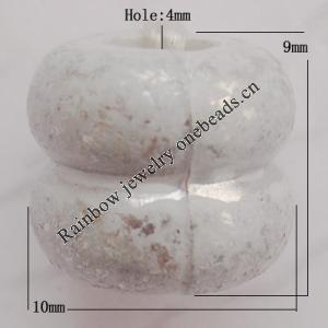 Imitate Gemstone Acrylic Beads, 9x10mm Hole:4mm, Sold by Bag