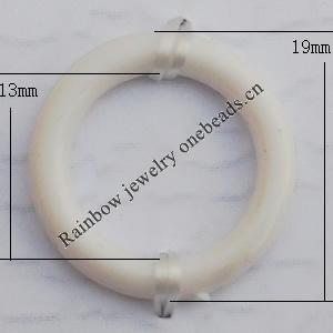  Solid Acrylic Beads, Donut O:19mm I:13mm, Sold by Bag