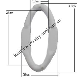  Solid Acrylic Beads, Flat Donut O:25x46mm I:13x38mm, Sold by Bag