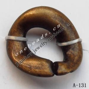 Antique Copper Acrylic Beads 16x17mm Sold by bag