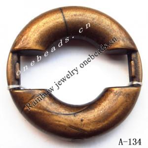 Antique Copper Acrylic Beads 39mm Hole:4mm Sold by bag