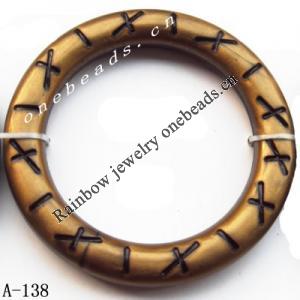 Antique Copper Acrylic Beads Ring 42mm in diameter 30mm in inner diameter Sold by bag