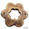 Antique Copper Acrylic Beads Hollow Flower 50mm Hole:2mm Sold by bag