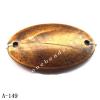 Antique Copper Acrylic Beads Horse Eye 44x26mm Hole:2.5mm Sold by bag