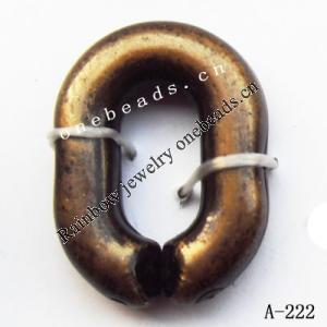 Antique Copper Acrylic Beads 14x19mm Sold by bag