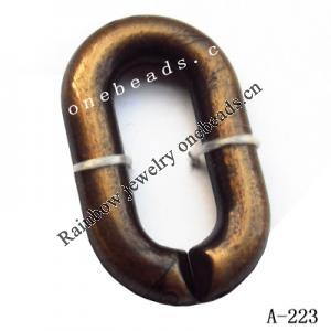 Antique Copper Acrylic Beads 27x16mm Sold by bag