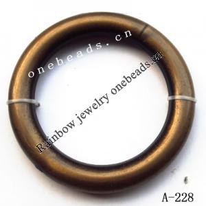 Antique Copper Acrylic Beads Donut 41mm in diameter 29mm in inner diameter Sold by bag