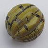  Crackle Acrylic Beads, Fluted Round 18mm Hole:2.5mm, Sold by bag