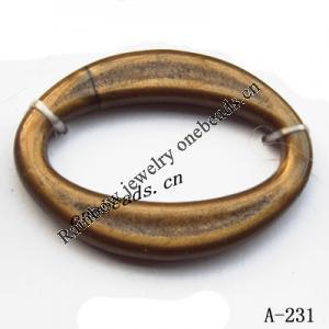 Antique Copper Acrylic Beads 25x35mm Sold by bag