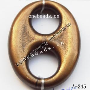 Antique Copper Acrylic Beads 29x37x8mm Sold by bag
