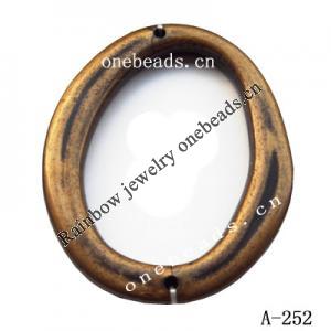 Antique Copper Acrylic Beads 38x47mm Hole:1.5mm Sold by bag