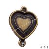 Antique Copper Acrylic Beads Heart 29x40mm Hole:2.5mm Sold by bag
