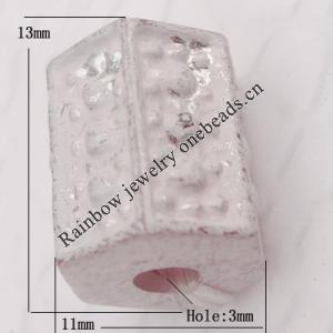 Imitate Gemstone Acrylic Beads, Column 13x11mm Hole:3mm, Sold by Bag