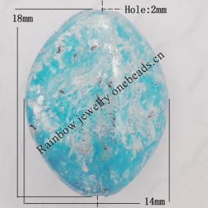 Imitate Gemstone Acrylic Beads, Edge Flat Oval 18x14mm Hole:2mm, Sold by Bag