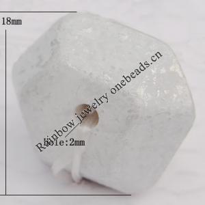Imitate Gemstone Acrylic Beads, Nugget 13x18mm Hole:2mm, Sold by Bag