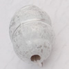 Imitate Gemstone Acrylic Beads, Fluted Oval 18x12mm Hole:2mm, Sold by Bag
