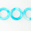 Gleamy Paint shell beads, Donut 35x5mm Hole:1mm, Sold by Group