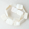 Gleamy Paint shell beads, Rectangle 20x25x4mm Hole:1mm, Sold by Group