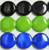 Paint(Spray-paint) Shell Beads, Flat Round 10mm， Sold per 16-inch Strand