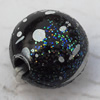 Spray-Painted Acrylic Beads, Round 14mm Hole:3mm, Sold by bag