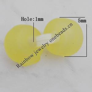 Matte Acrylic Beads, 5x5x3mm Hole:1mm, Sold by Bag