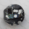  Spray-Painted Acrylic Beads, Fluted Round 13x13mm Hole:3mm, Sold by bag