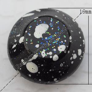  Spray-Painted Acrylic Beads, 14mm Hole:1.5mm, Sold by bag