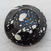  Spray-Painted Acrylic Beads, 14mm Hole:1.5mm, Sold by bag